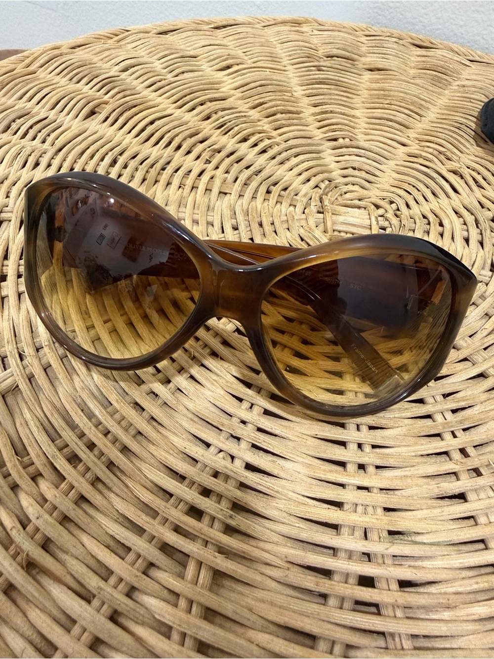 Oliver Peoples Coquette Jackie O Oversized Tortoise Sunglasses